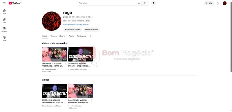 CANAL DO YOUTUBE DE 1K MONETIZADO - VARIADO (COD-336) - Imagem 2
