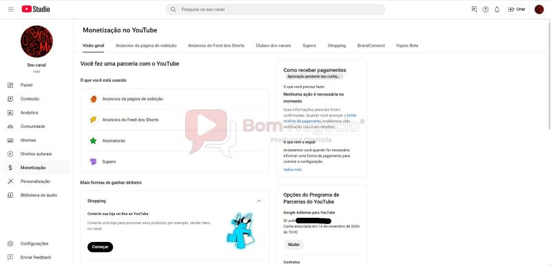 CANAL DO YOUTUBE DE 1K MONETIZADO - VARIADO (COD-336) - Imagem 4