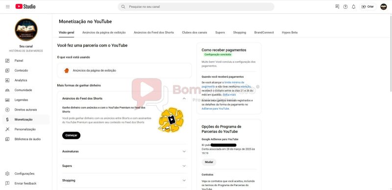 CANAL DO YOUTUBE DE 4K MONETIZADO - HISTÓRIAS (COD-337) - Imagem 4