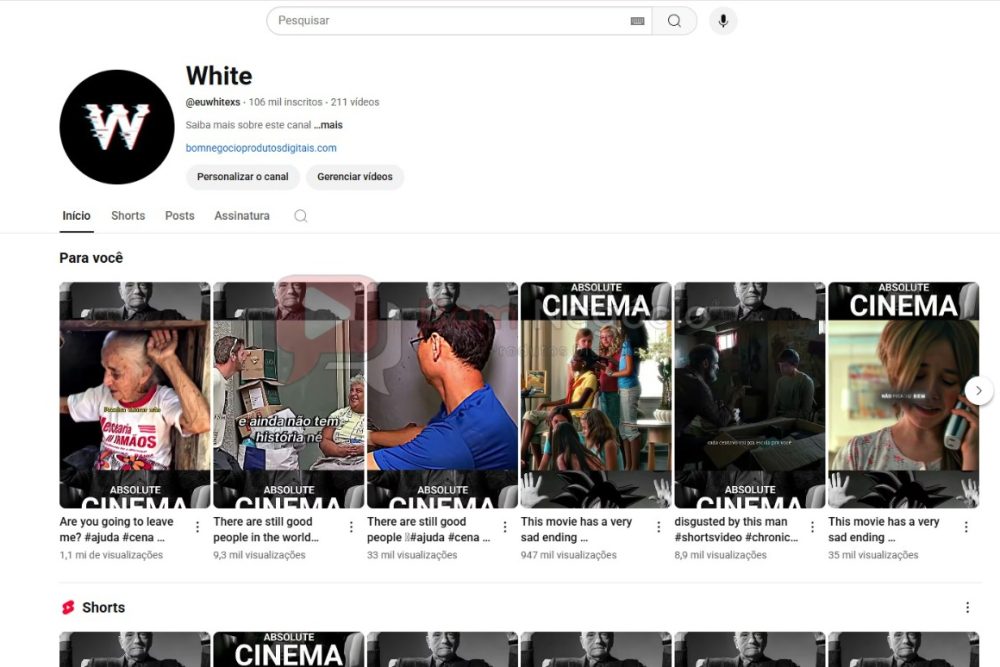 CANAL DO YOUTUBE DE 106K NÃO MONETIZADO - ENTRETENIMENTO (COD-340)