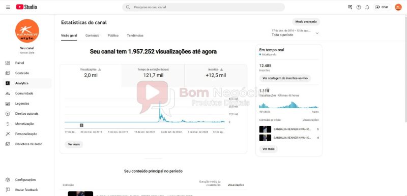 CANAL DO YOUTUBE DE 12K NÃO MONETIZADO - CALÇADOS (COD-347) - Imagem 3