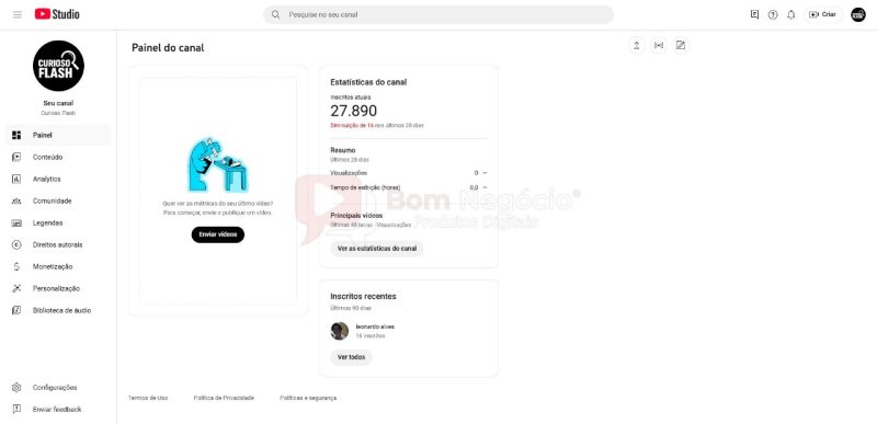 CANAL DO YOUTUBE DE 27K NÃO MONETIZADO - CURIOSIDADES (COD-352) - Imagem 2