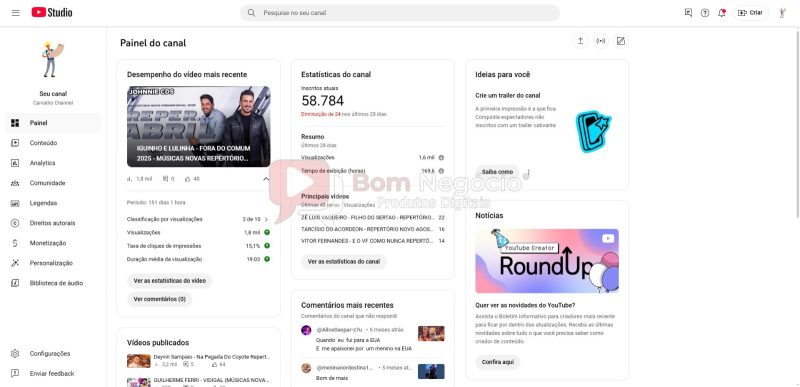 CANAL DO YOUTUBE DE 58K NÃO MONETIZADO - MUSICAL (COD-361) - Imagem 2