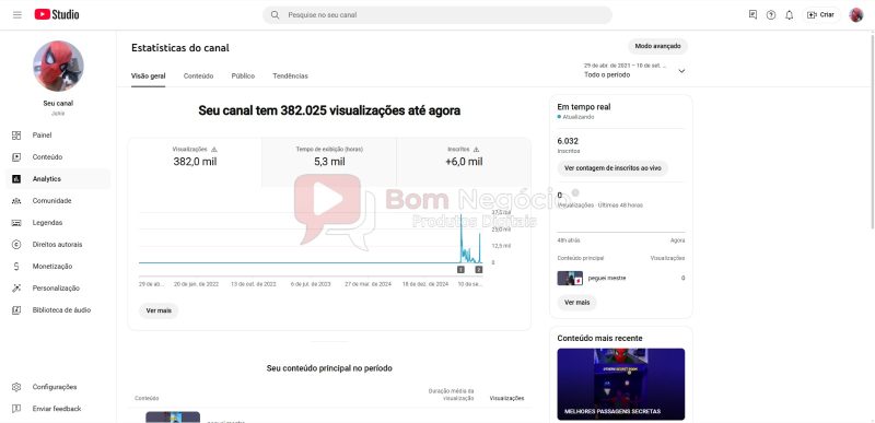 CANAL DO YOUTUBE DE 6K NÃO MONETIZADO - ENTRETENIMENTO (COD-364) - Imagem 4