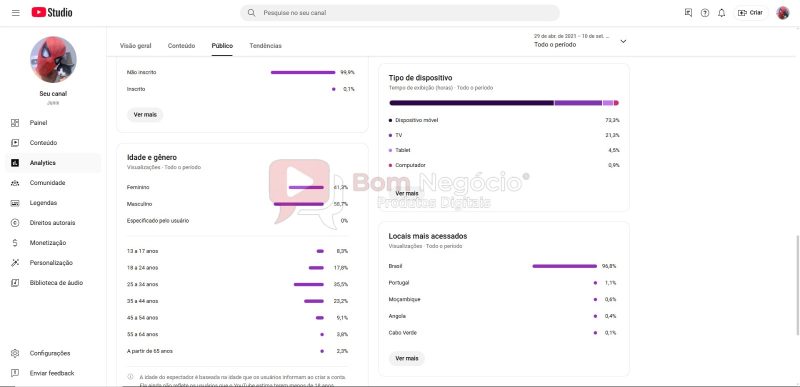 CANAL DO YOUTUBE DE 6K NÃO MONETIZADO - ENTRETENIMENTO (COD-364) - Imagem 3
