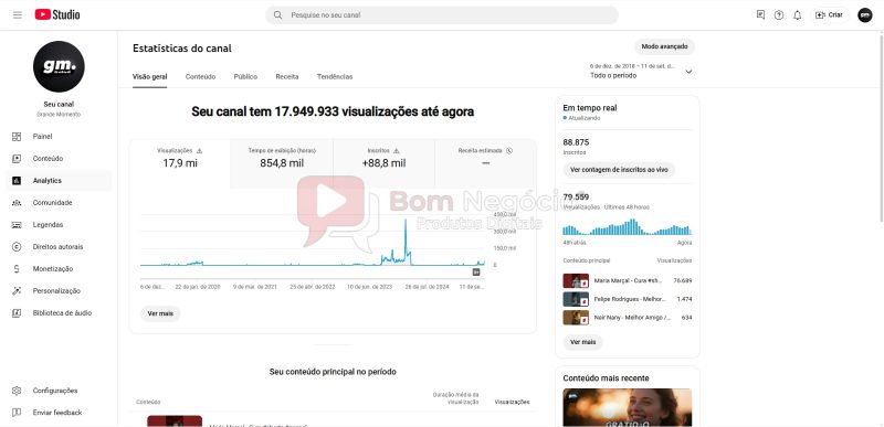 CANAL DO YOUTUBE DE 89K NÃO MONETIZADO - RELIGIÃO (COD-366) - Imagem 3