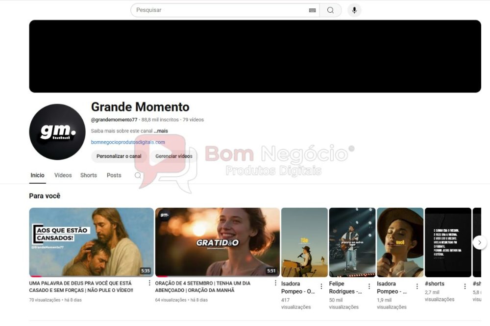 CANAL DO YOUTUBE DE 89K NÃO MONETIZADO - RELIGIÃO (COD-366)