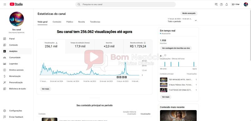 CANAL DO YOUTUBE DE 2K MONETIZADO - RELIGIÃO (COD-368) - Imagem 4
