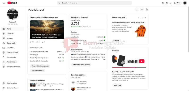 CANAL DO YOUTUBE DE 2K MONETIZADO - MUSICAL (COD-374) - Imagem 2
