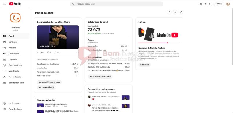 CANAL DO YOUTUBE DE 24K NÃO MONETIZADO - ENTRETENIMENTO (COD-375) - Imagem 2