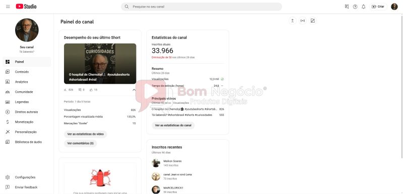 CANAL DO YOUTUBE DE 33K NÃO MONETIZADO - CURIOSIDADES (COD-379) - Imagem 2