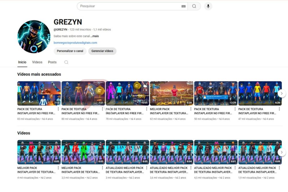CANAL DO YOUTUBE DE 123K NÃO MONETIZADO - GAMES (COD-388)