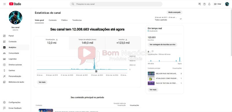 CANAL DO YOUTUBE DE 123K NÃO MONETIZADO - GAMES (COD-388) - Imagem 4