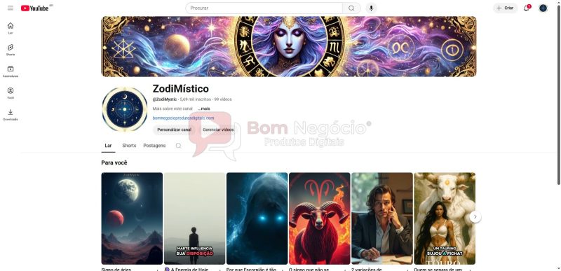 CANAL DO YOUTUBE DE 6K NÃO MONETIZADO - MEDITAÇÃO (COD-391)