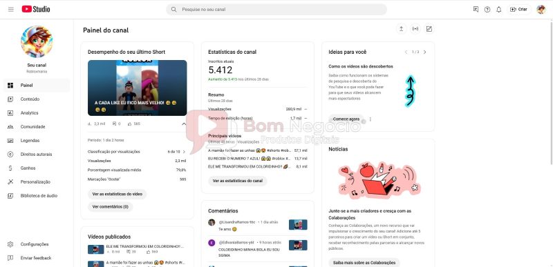 CANAL DO YOUTUBE DE 5K NÃO MONETIZADO - GAMES (COD-393) - Imagem 2