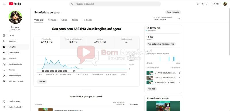 CANAL DO YOUTUBE DE 11K NÃO MONETIZADO - GAMES (COD-394) - Imagem 3