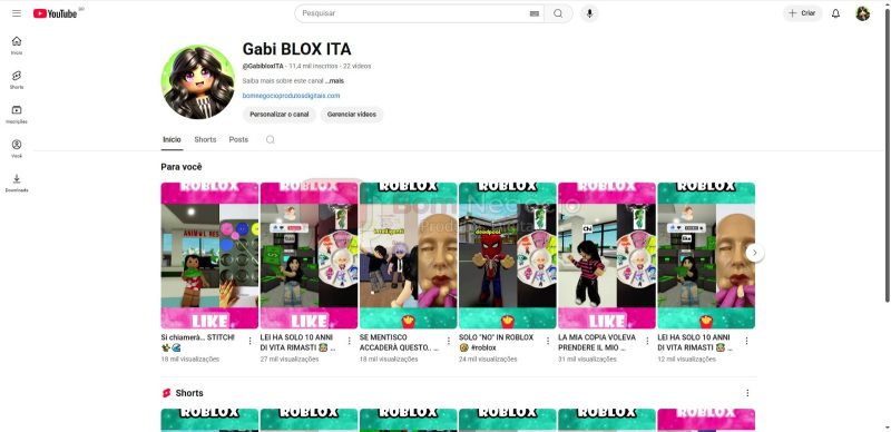 CANAL DO YOUTUBE DE 11K NÃO MONETIZADO - GAMES (COD-394)
