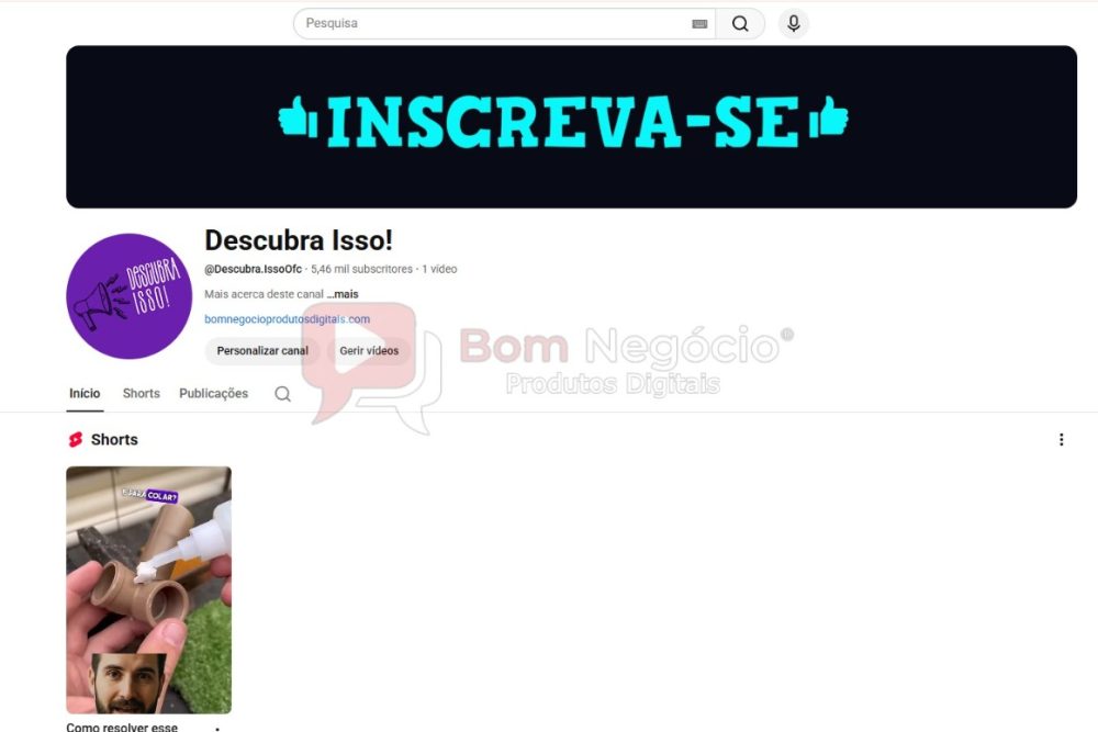 CANAL DO YOUTUBE DE 5K NÃO MONETIZADO - ANIMAÇÃO (COD-406)