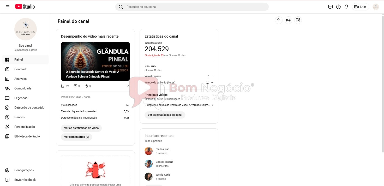 CANAL DO YOUTUBE DE 204K NÃO MONETIZADO - CURIOSIDADES (COD-429) - Imagem 2
