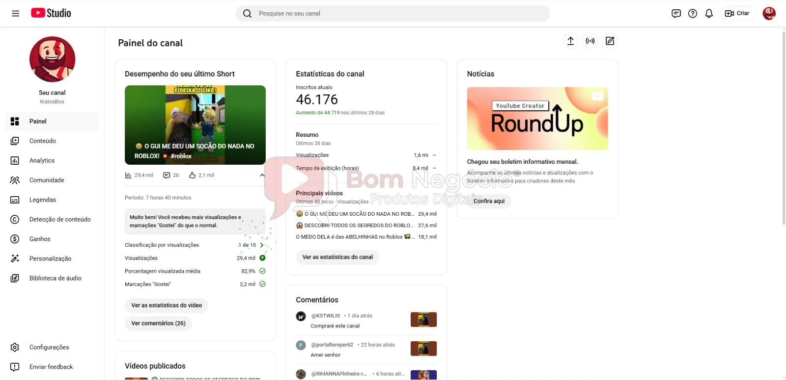 CANAL DO YOUTUBE DE 46K NÃO MONETIZADO - GAMES (COD-432) - Imagem 4
