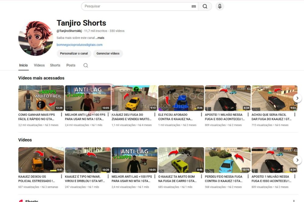 CANAL DO YOUTUBE DE 11K NÃO MONETIZADO - GAMES (COD-436)