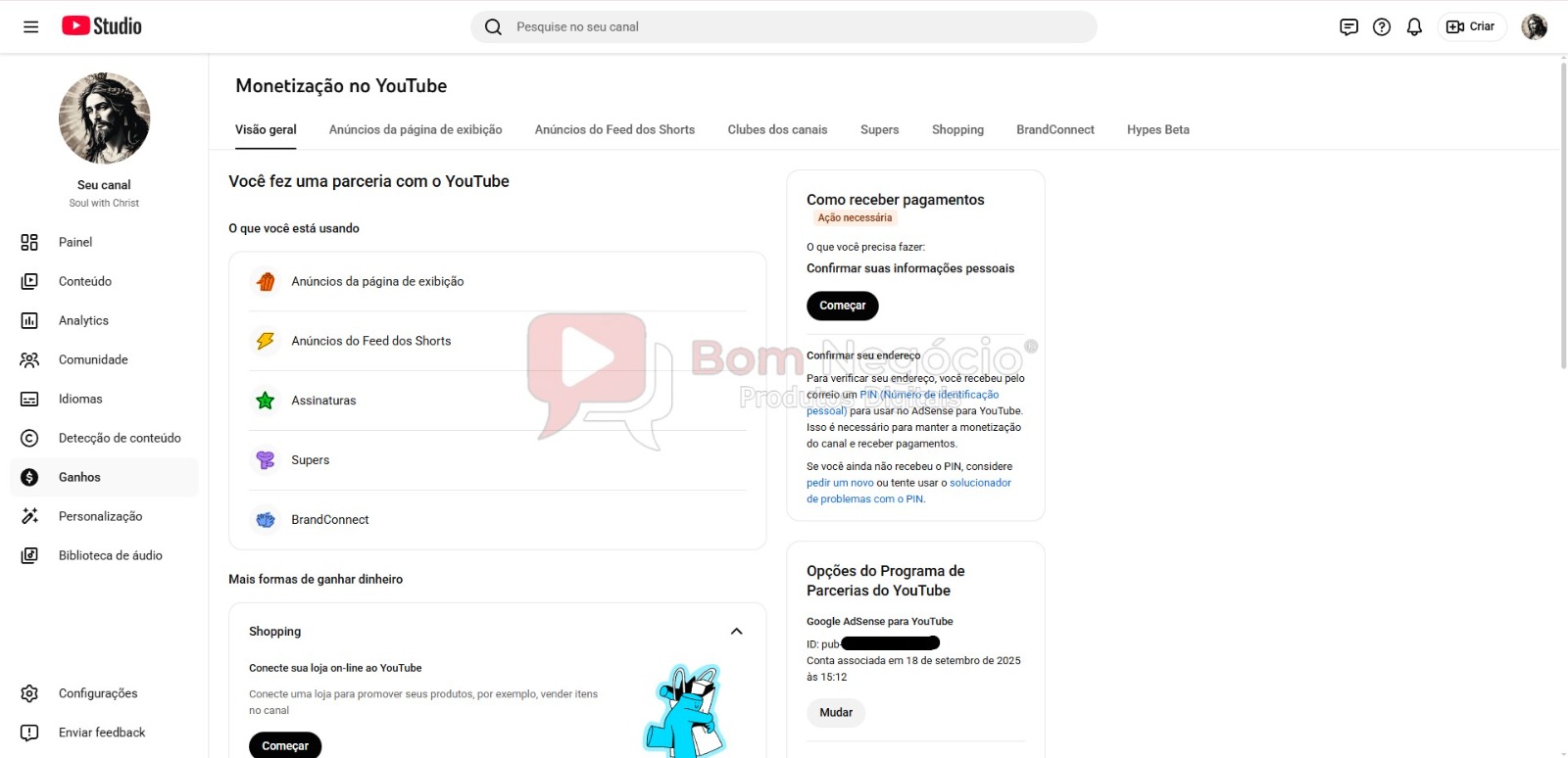 CANAL DO YOUTUBE DE 44K MONETIZADO - RELIGIÃO (COD-438) - Imagem 4