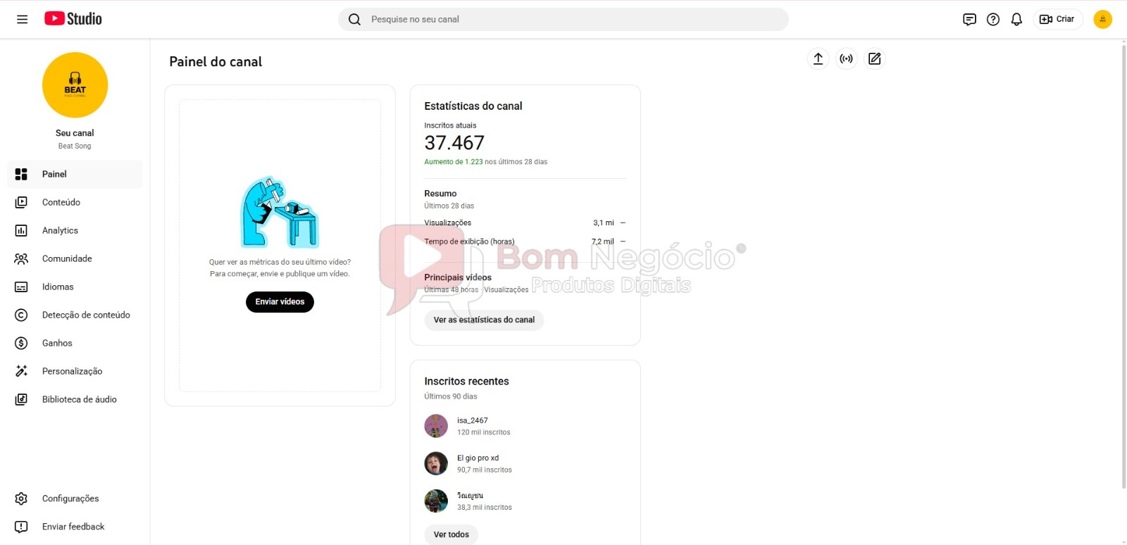 CANAL DO YOUTUBE DE 37K NÃO MONETIZADO-(COD-439) - Imagem 2