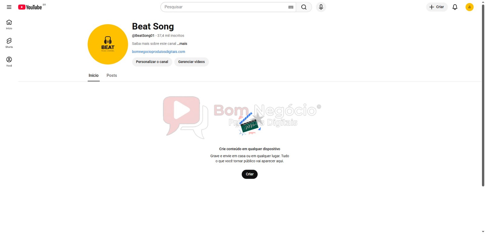 CANAL DO YOUTUBE DE 37K NÃO MONETIZADO-(COD-439)