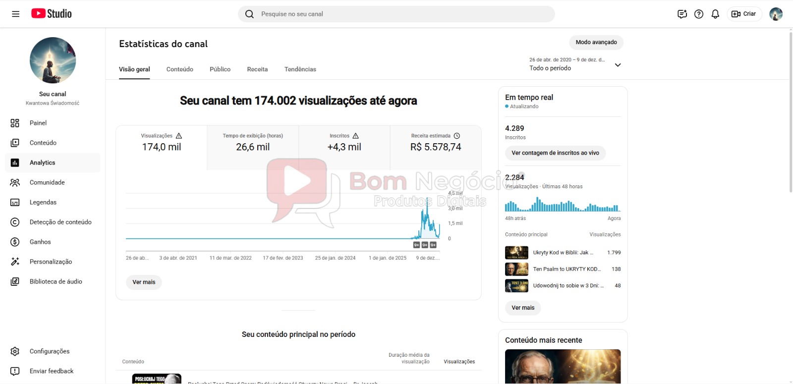 CANAL DO YOUTUBE DE 4K MONETIZADO - MOTIVACIONAL (COD-446) - Imagem 3