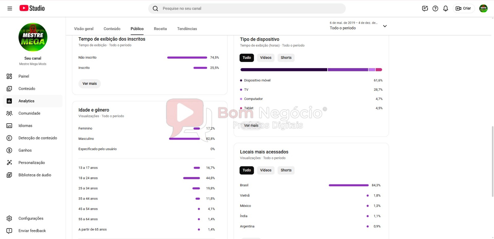 CANAL DO YOUTUBE DE 222K NÃO MONETIZADO - GAMES (COD-274) - Imagem 4