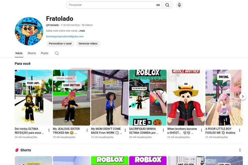 CANAL DO YOUTUBE DE 17K NÃO MONETIZADO - ENTRETENIMENTO (COD-451)