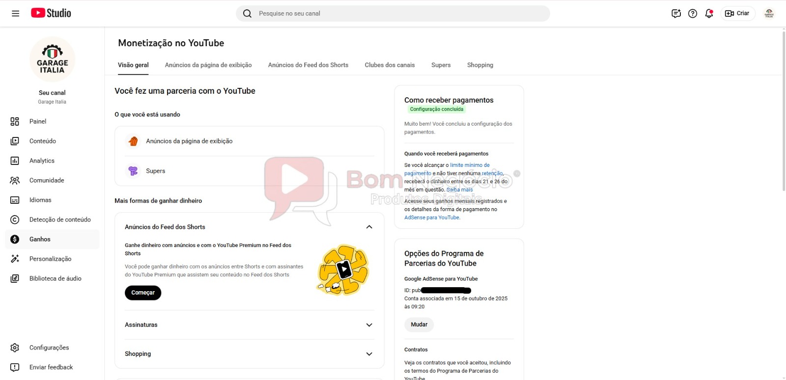 CANAL DO YOUTUBE DE 1K MONETIZADO - MOTOS (COD-457) - Imagem 4