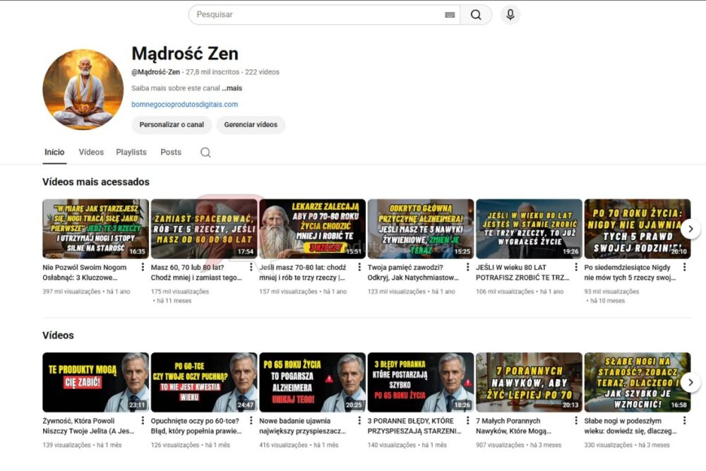 CANAL DO YOUTUBE DE 27K MONETIZADO - SAÚDE (COD-465)