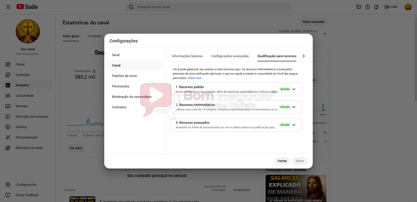 CANAL DO YOUTUBE DE 7K NÃO MONETIZADO - RELIGIÃO (COD-485) - Imagem 4