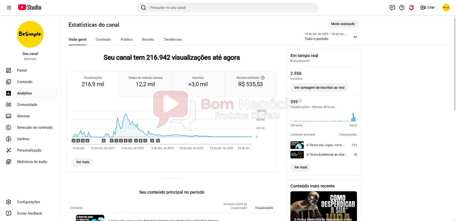 CANAL DO YOUTUBE DE 3K NÃO MONETIZADO - PSICOLOGIA (COD-486) - Imagem 3