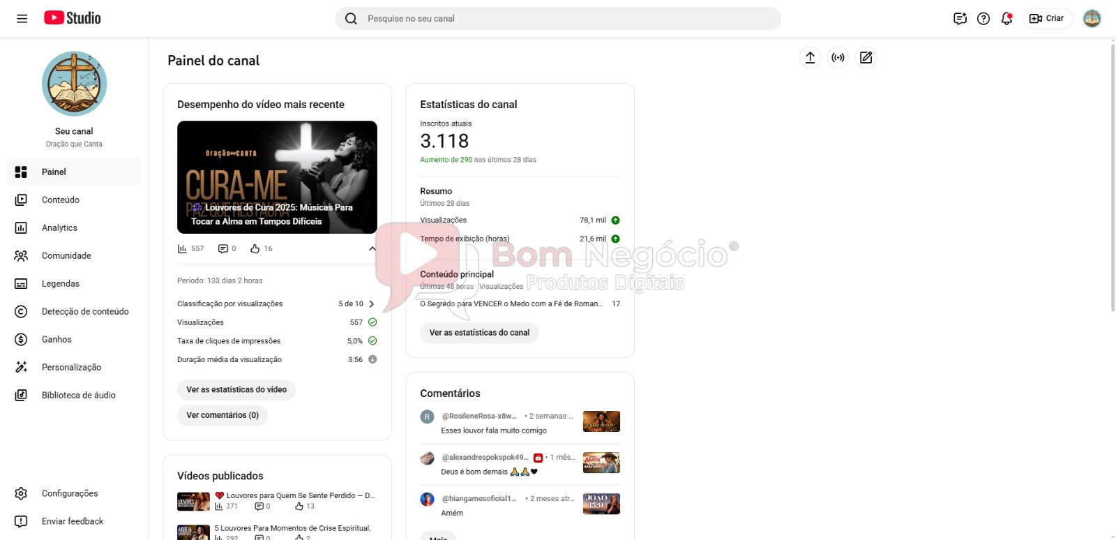 CANAL DO YOUTUBE DE 3K NÃO MONETIZADO - RELIGIÃO (COD-494) - Imagem 2