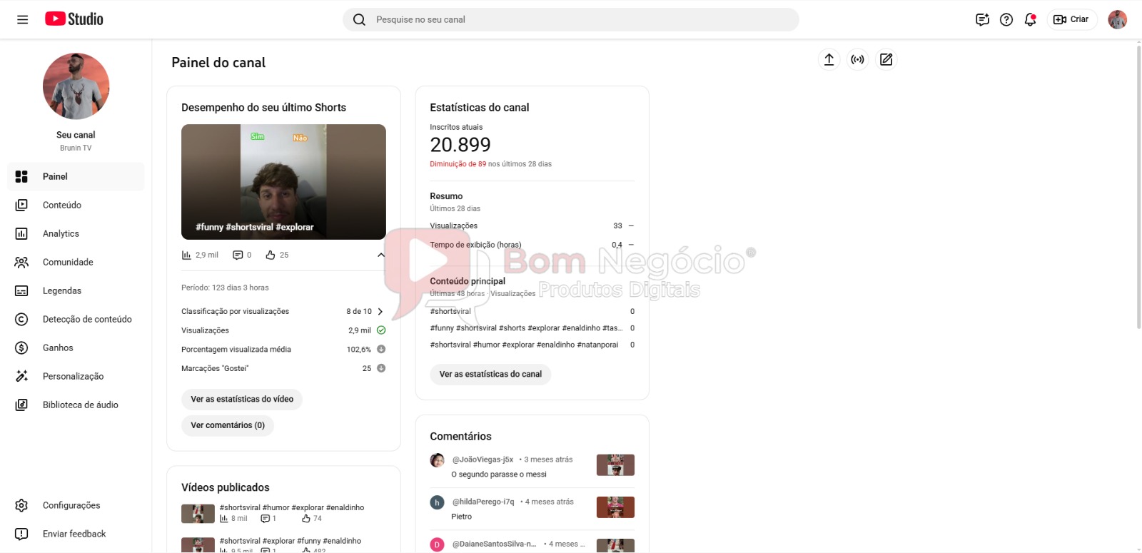CANAL DO YOUTUBE DE 20K NÃO MONETIZADO - GAMES (COD-495) - Imagem 2