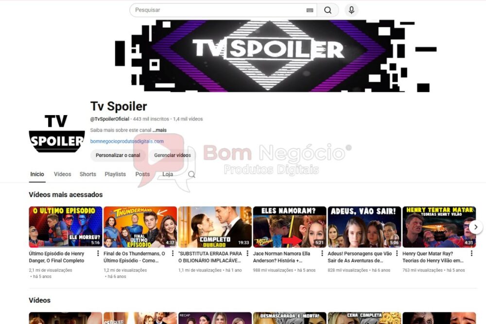 CANAL DO YOUTUBE DE 440K MONETIZADO - ENTRETENIMENTO (COD-498)