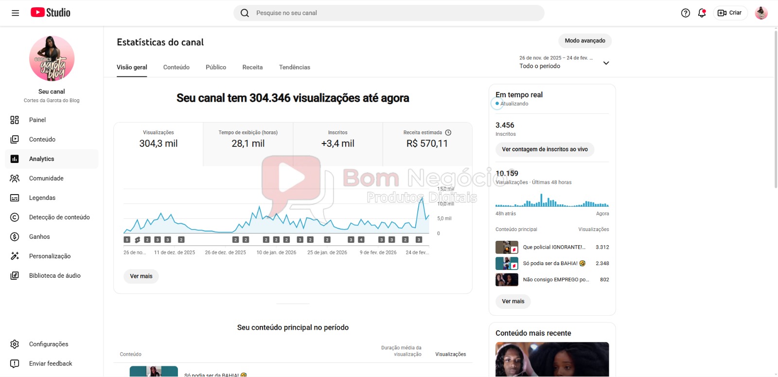 CANAL DO YOUTUBE DE 3K MONETIZADO - ENTRETENIMENTO (COD-500) - Imagem 3