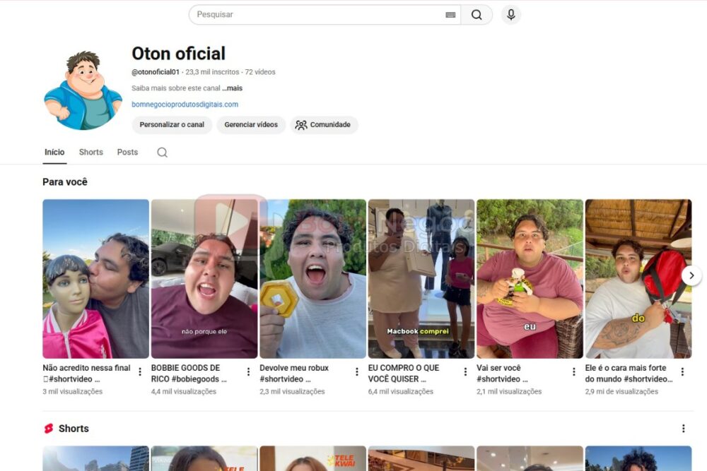 CANAL DO YOUTUBE DE 23K NÃO MONETIZADO - ENTRETENIMENTO (COD-512)