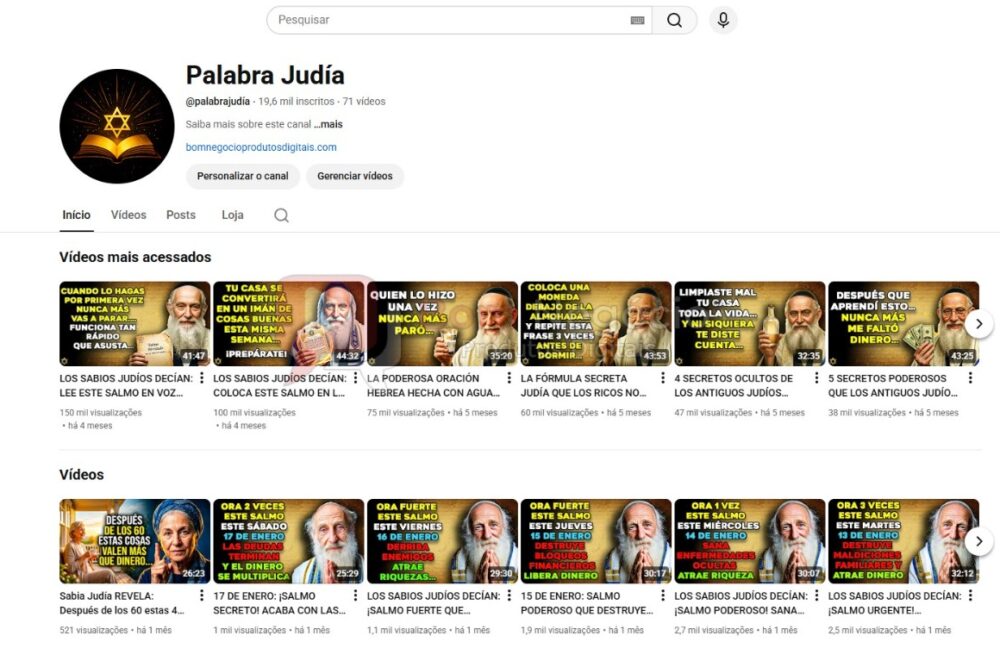 CANAL DO YOUTUBE DE 19K MONETIZADO - RELIGIÃO (COD-513)