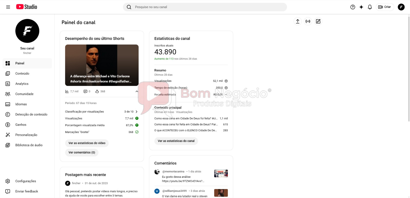 CANAL DO YOUTUBE DE 43K MONETIZADO - ENTRETENIMENTO (COD-532) - Imagem 2