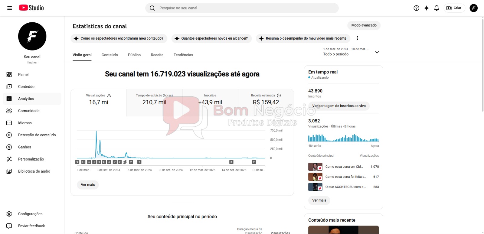 CANAL DO YOUTUBE DE 43K MONETIZADO - ENTRETENIMENTO (COD-532) - Imagem 3
