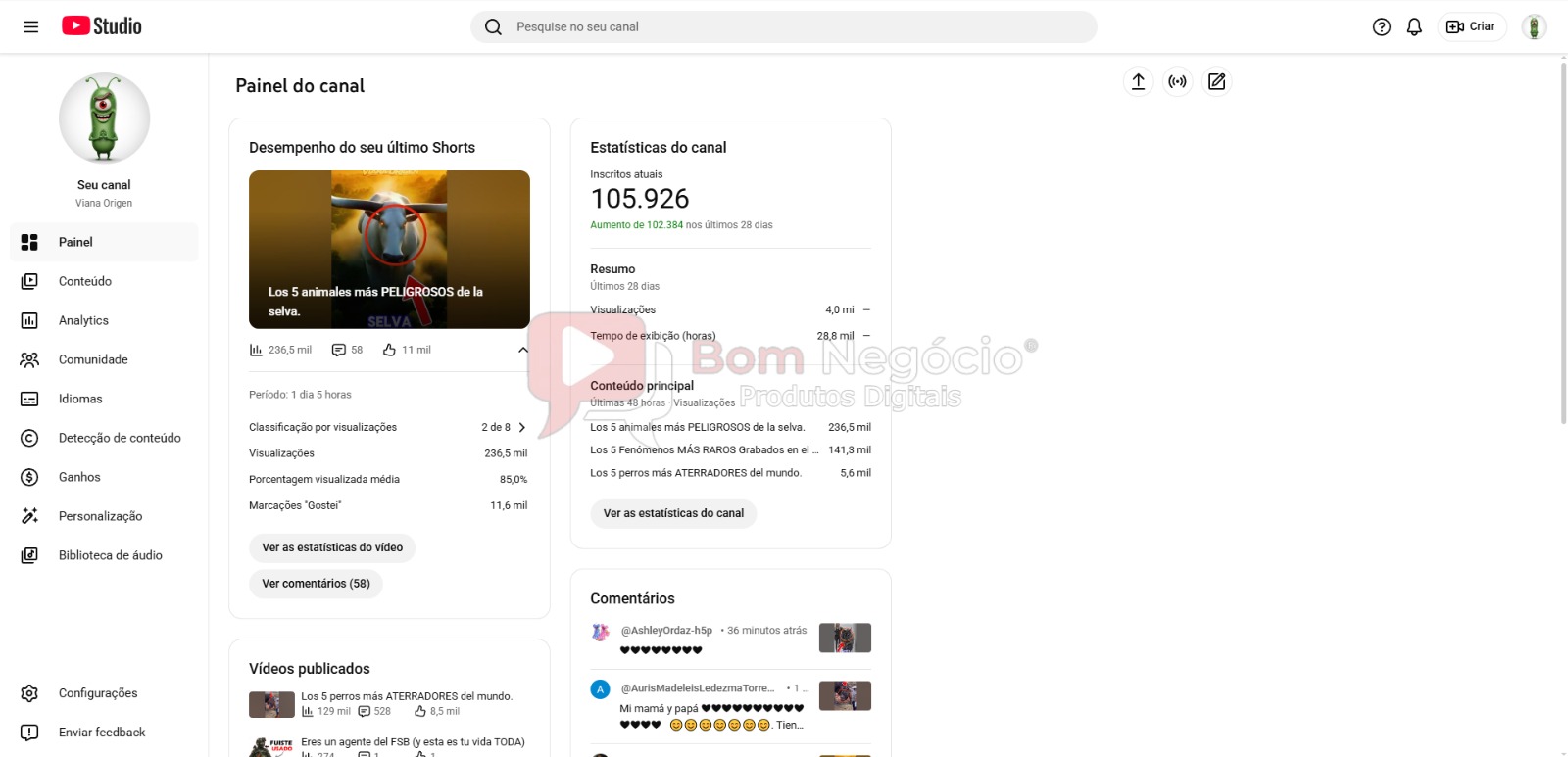 ANAL DO YOUTUBE DE 105K NÃO MONETIZADO - CURIOSIDADES (COD-539) - Imagem 2