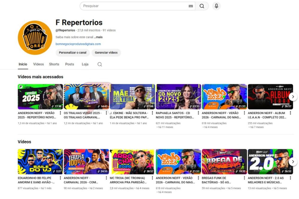 CANAL DO YOUTUBE DE 27K MONETIZADO - MUSICAL (COD-547)