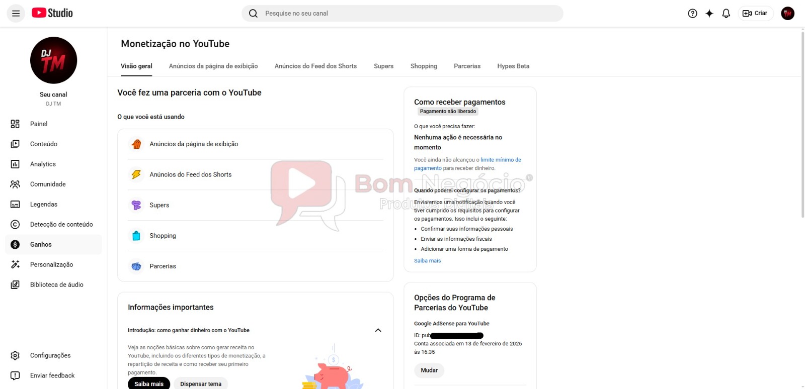 CANAL DO YOUTUBE DE 1K MONETIZADO - MUSICAL (COD-548) - Imagem 4