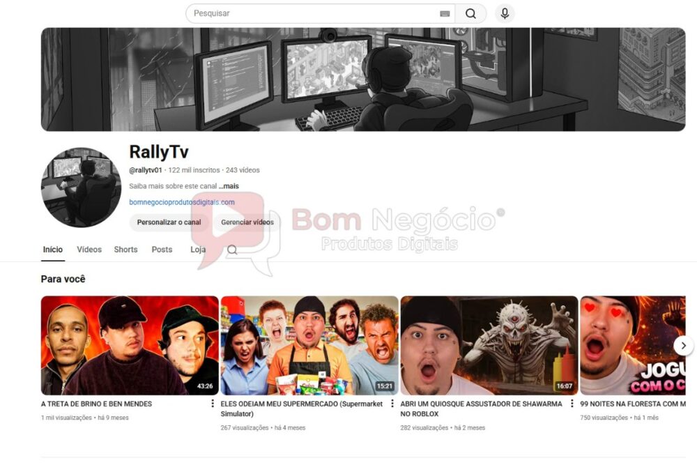 CANAL DO YOUTUBE DE 122K MONETIZADO - GAMES (COD-549)