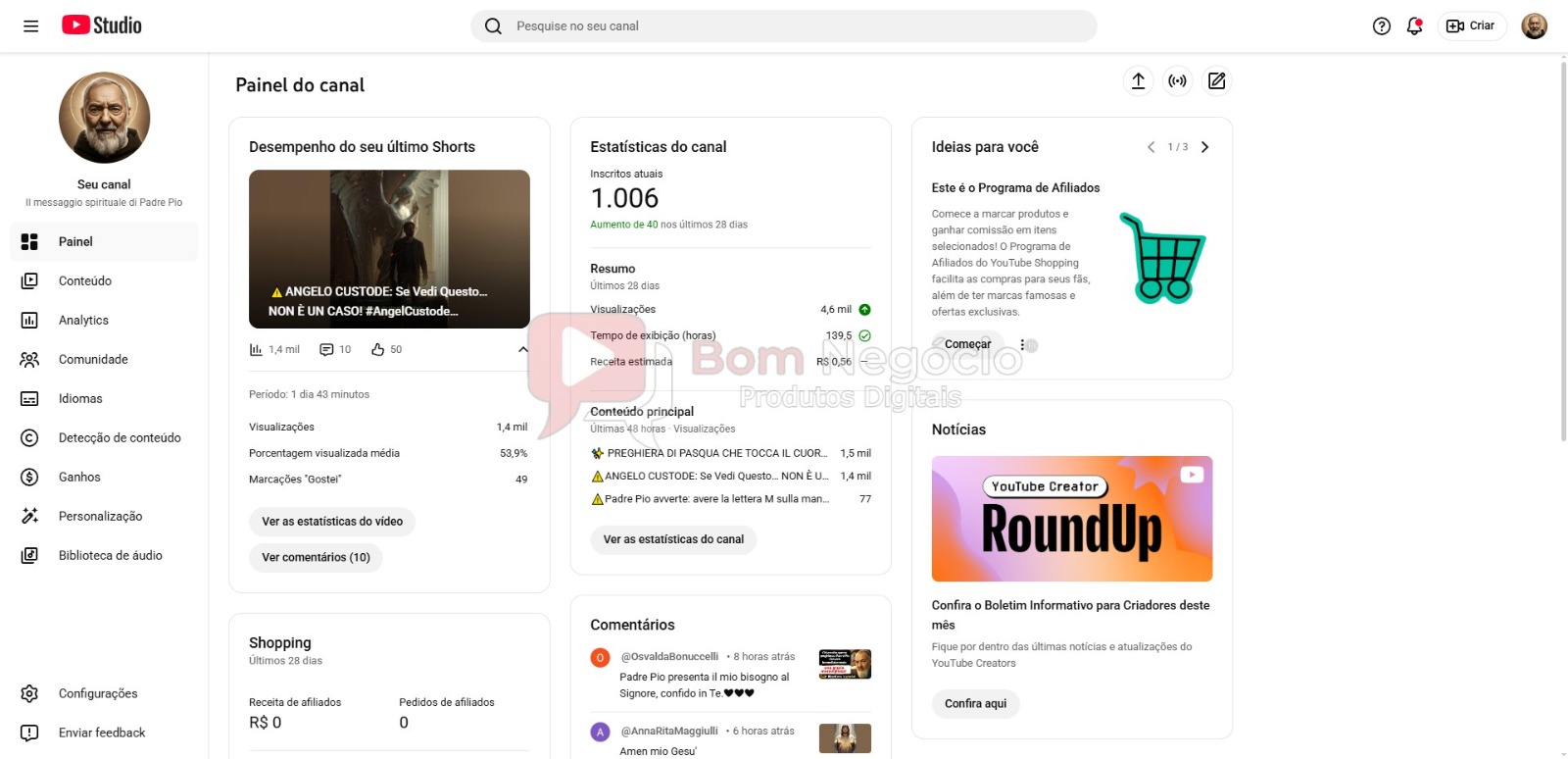 CANAL DO YOUTUBE DE 1K MONETIZADO - MEDITAÇÃO (COD-554) - Imagem 2