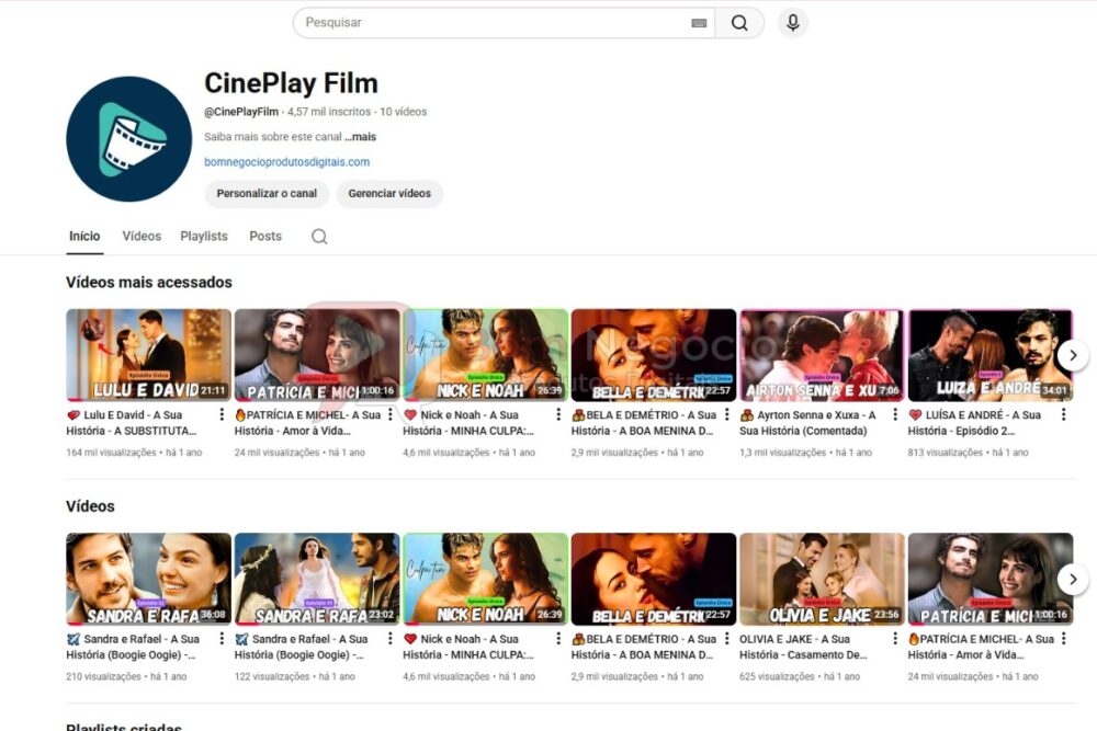 CANAL DO YOUTUBE DE 4K NÃO MONETIZADO - FILMES (COD-560)