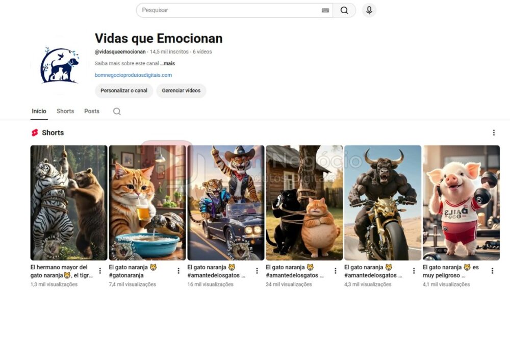 CANAL DO YOUTUBE DE 14K NÃO MONETIZADO - ANIMAIS (COD-562)